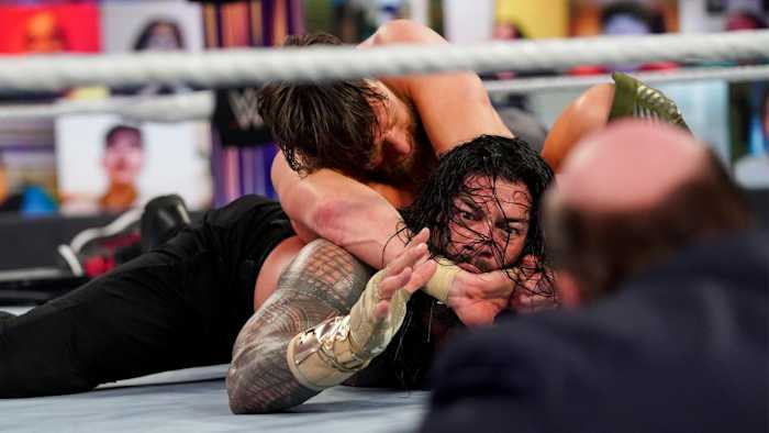 Daniel Bryan and Roman Reigns battle at WWE's Fastlane